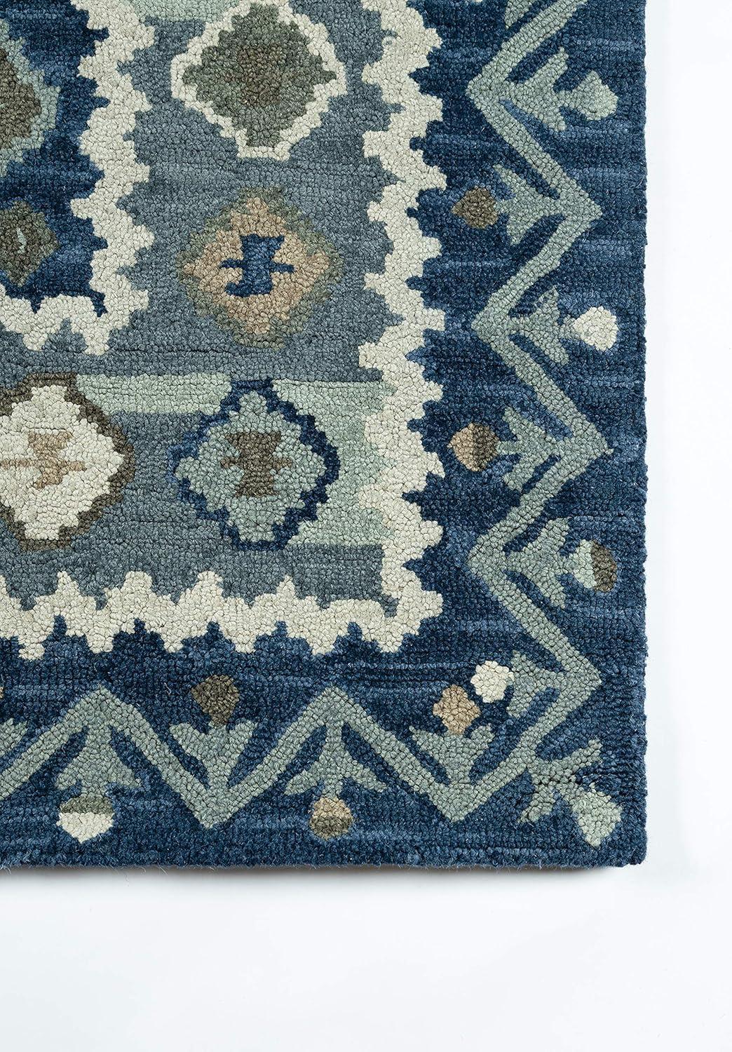 Tangier Blue Hand-Tufted Wool 8' x 11' Area Rug