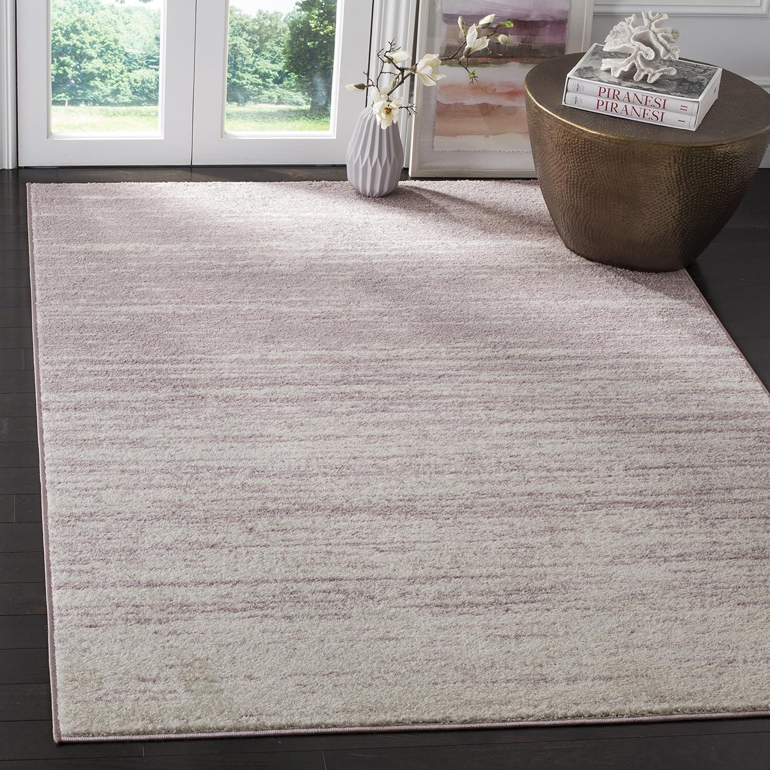 Adirondack ADR113 Machine Made Indoor Area Rug - Cream/Purple - 4'x4' - Safavieh