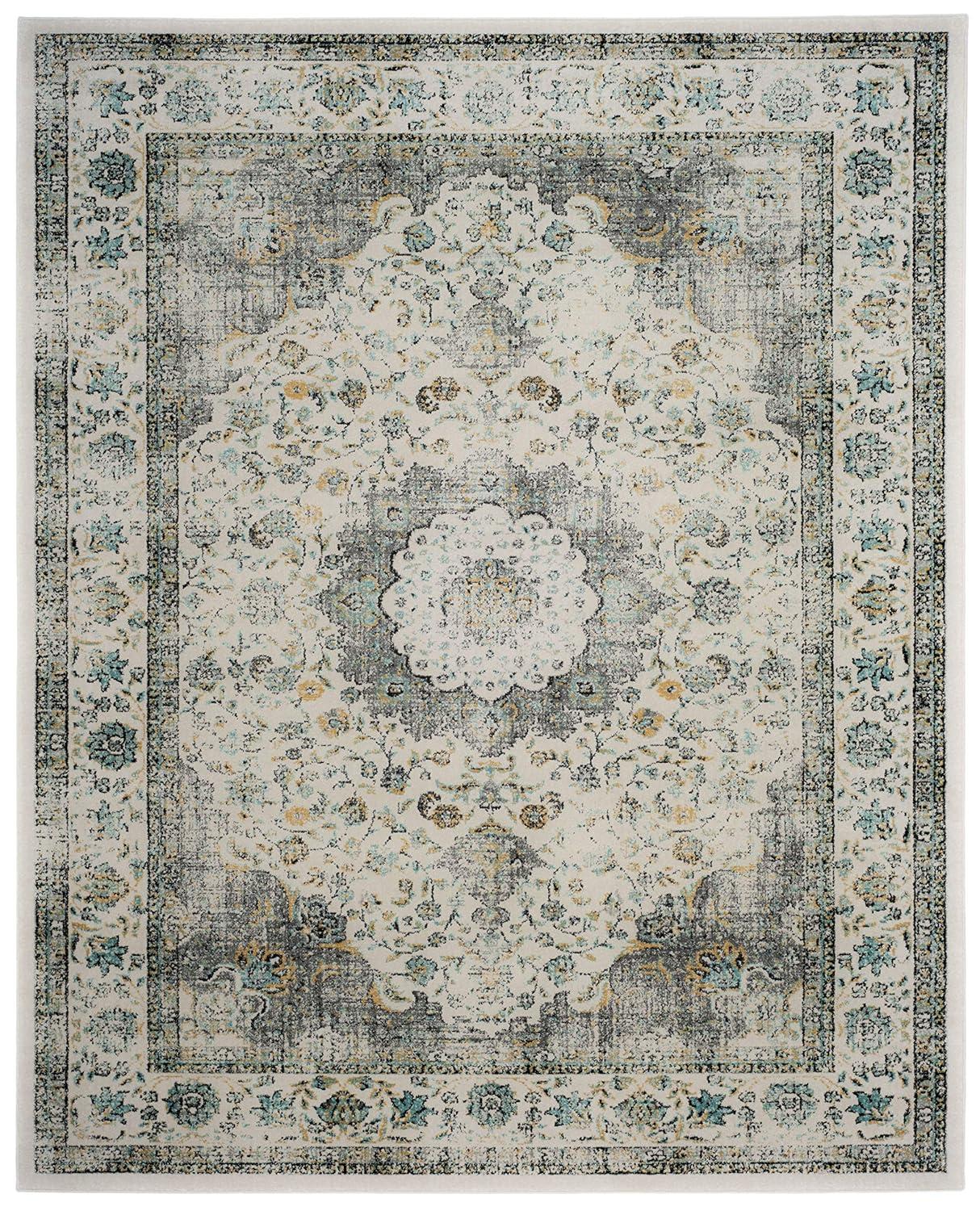 Evoke EVK220 Power Loomed Area Rug - Grey/Gold - 10'x14' - Safavieh.