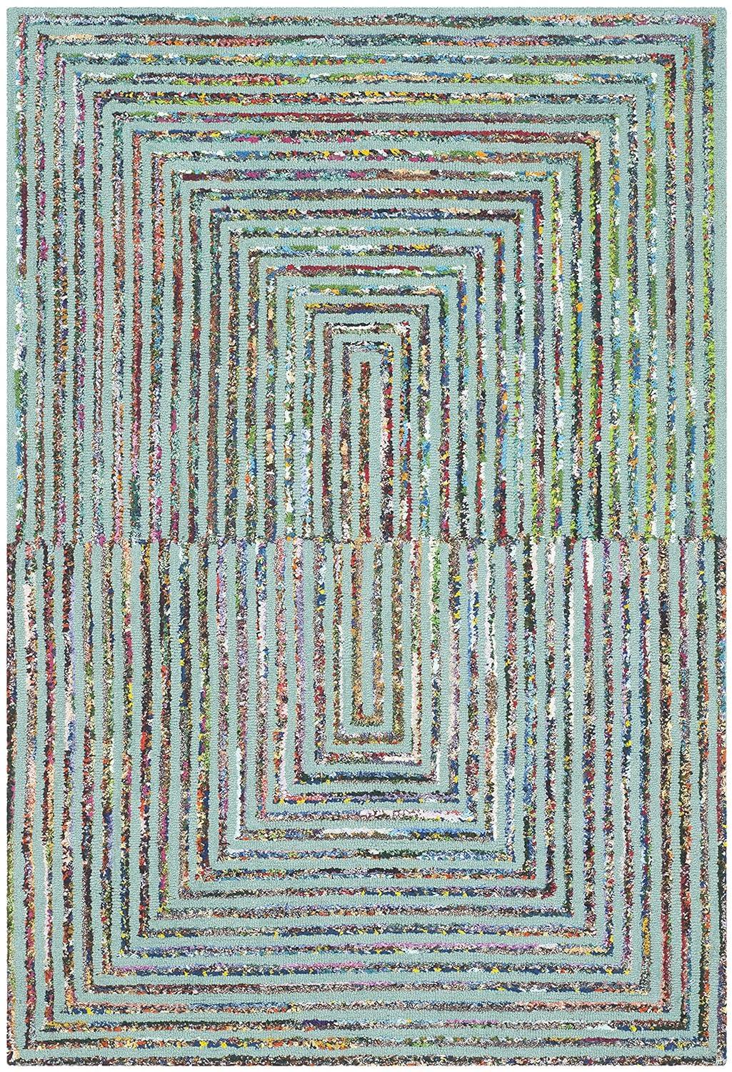 Nantucket NAN603 Hand Tufted Area Rug - Teal - 4'x6' - Safavieh.