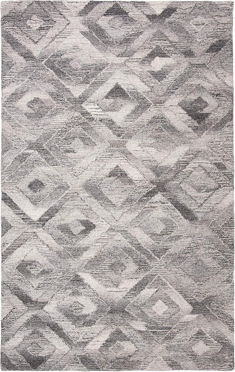 Abstract ABT635 Hand Tufted Area Rug - Grey - 6'x9' - Safavieh.