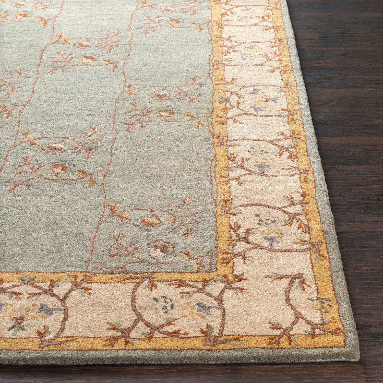Mark&Day Area Rugs, 3x12 Golden Traditional Sage Runner Area Rug (3' x 12')
