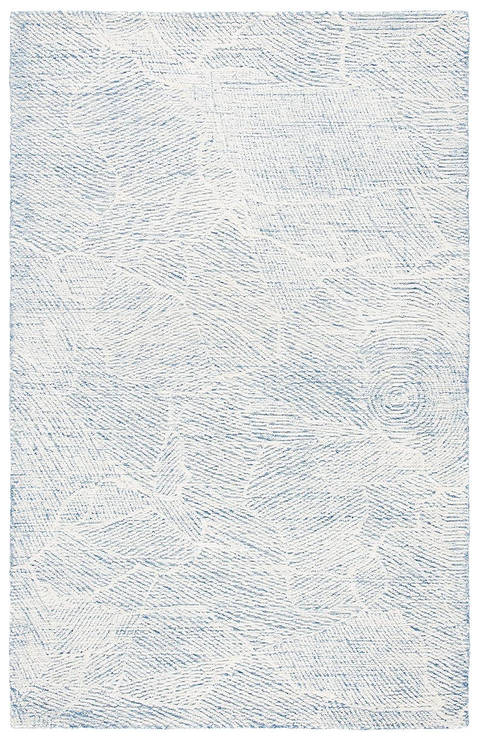 Metro MET999 Hand Tufted Indoor Area Rug - Blue/Ivory - 4'x6' - Safavieh