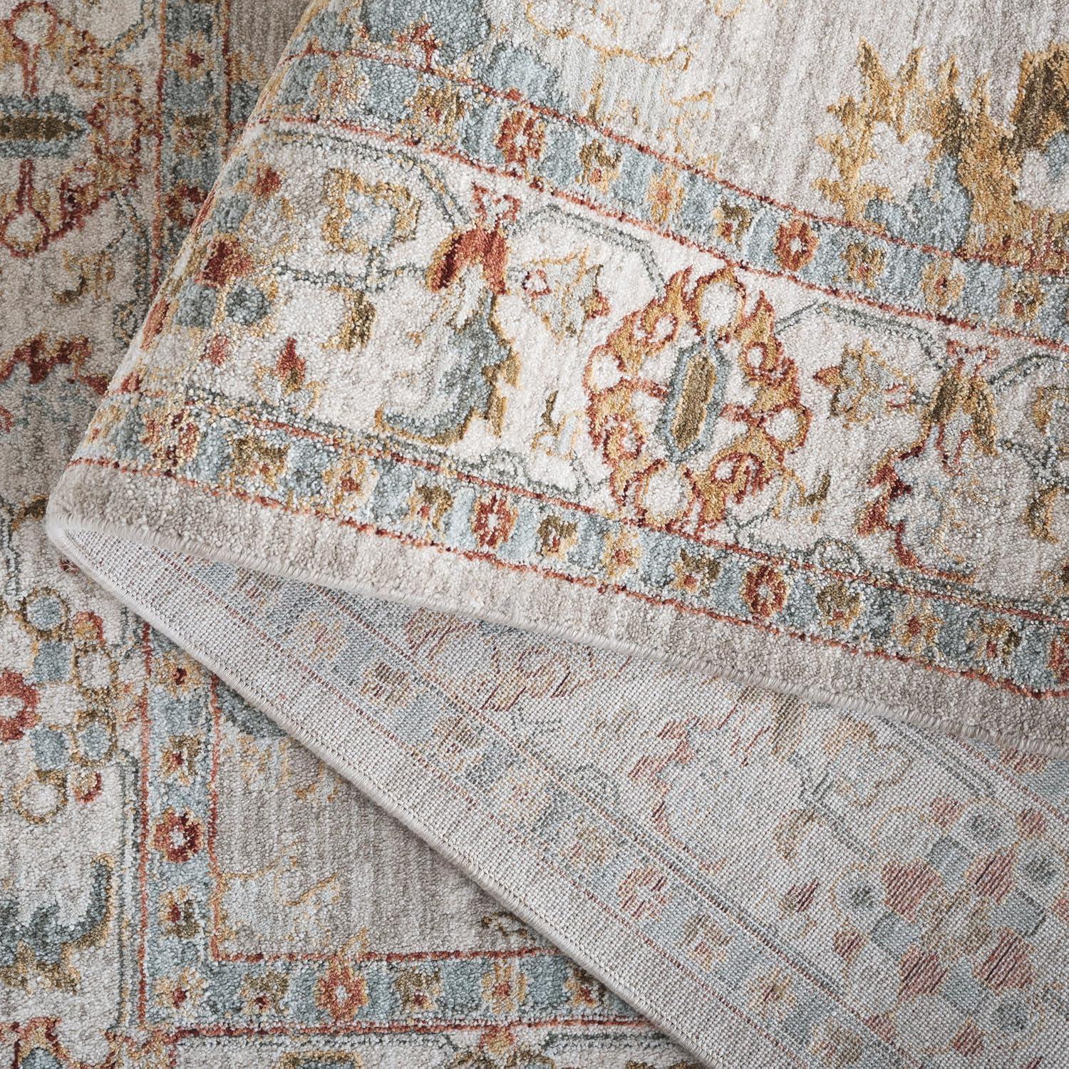 Hamilton HLT112 Power Loomed Area Rug - Gray/Rust - 5'3"x7'6" - Safavieh.