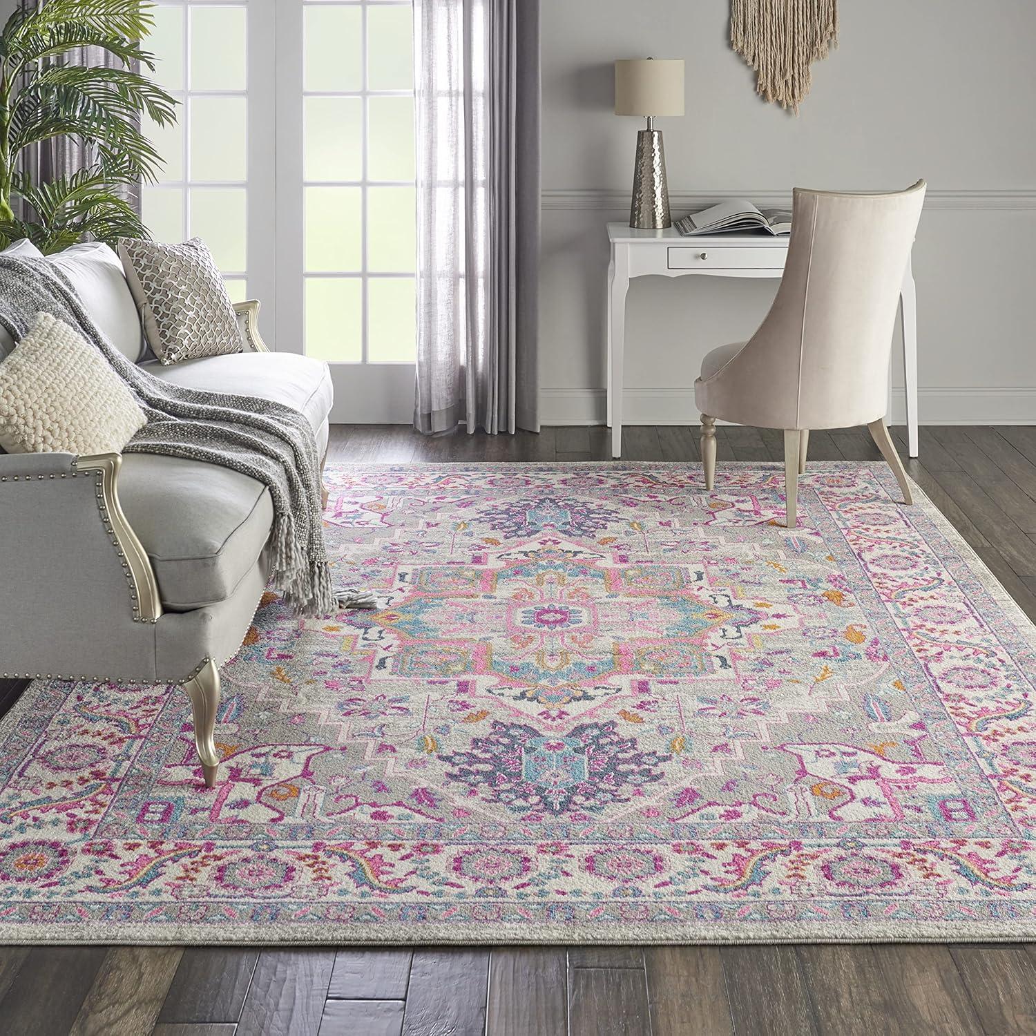 Nourison Passion Colorful Center Medallion Area Rug