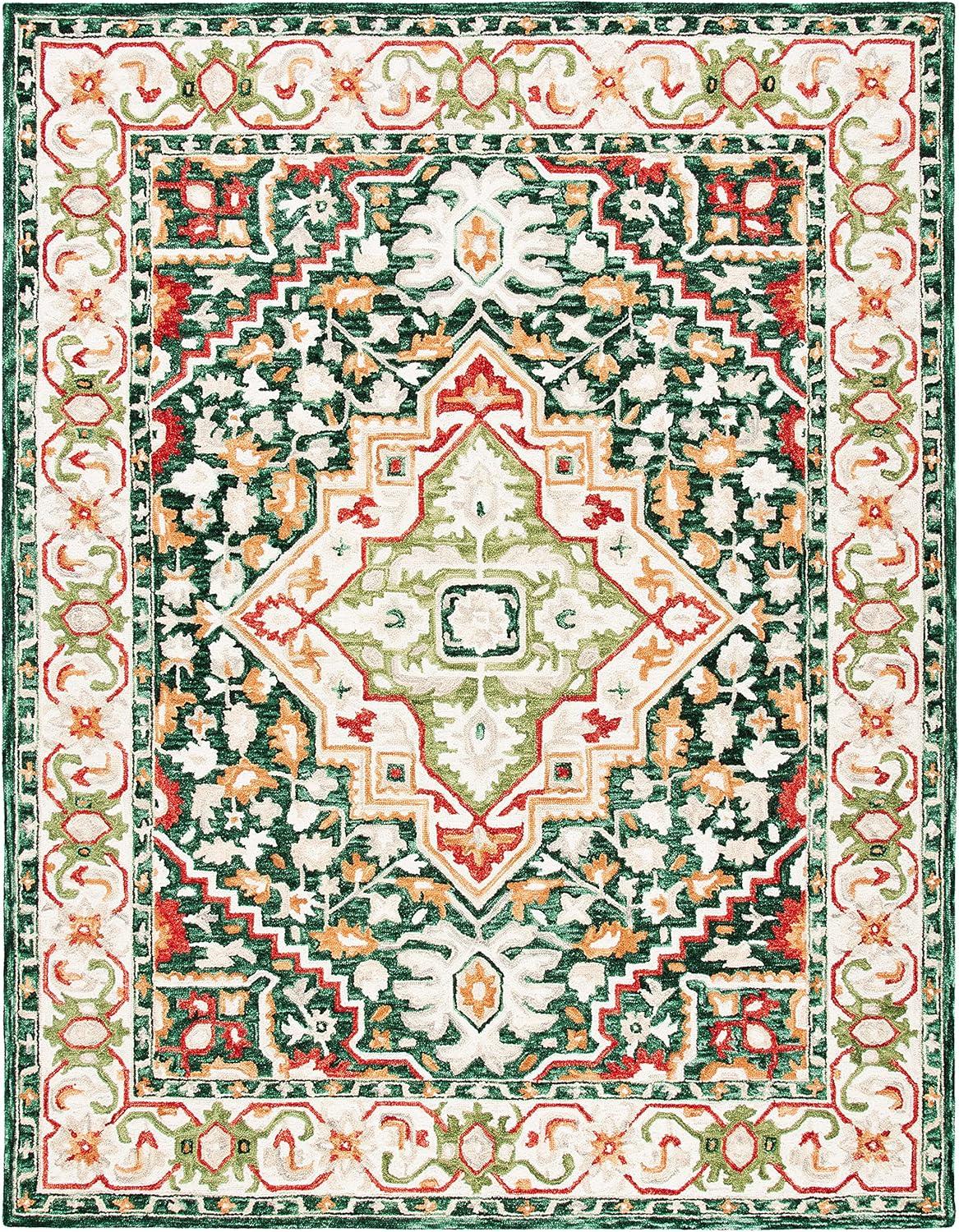 Aspen APN705 Hand Tufted Area Rug - Green/Ivory - 8'x10' - Safavieh.