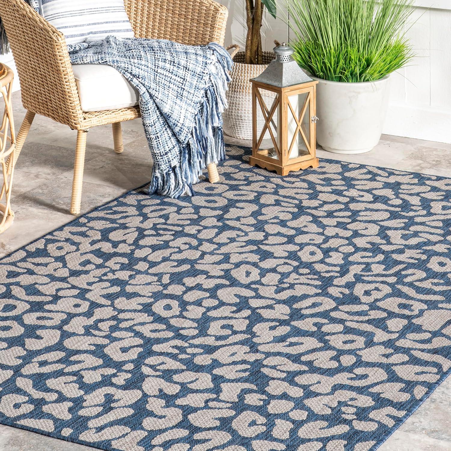 Gracie Oaks Terenia Leopard Indoor/Outdoor Area Rug