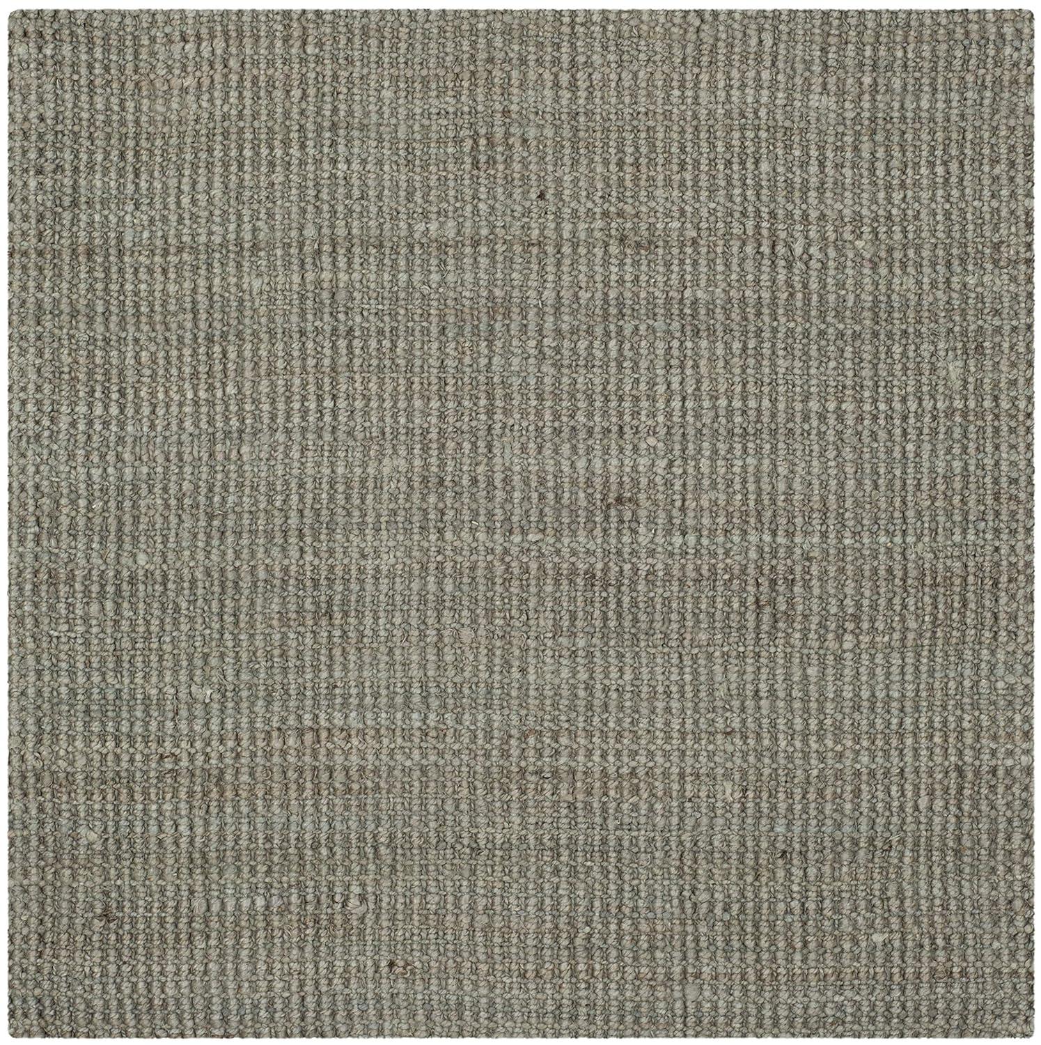 Natural Fiber NF730 Hand Woven Indoor Area Rug - Green/Grey - 4'x4' - Safavieh