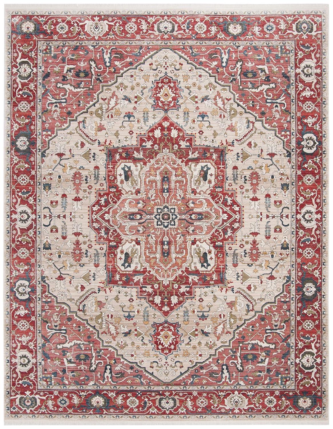 Vintage Persian VTP479 Power Loomed Area Rug - Red/Ivory - 8'x10' - Safavieh.