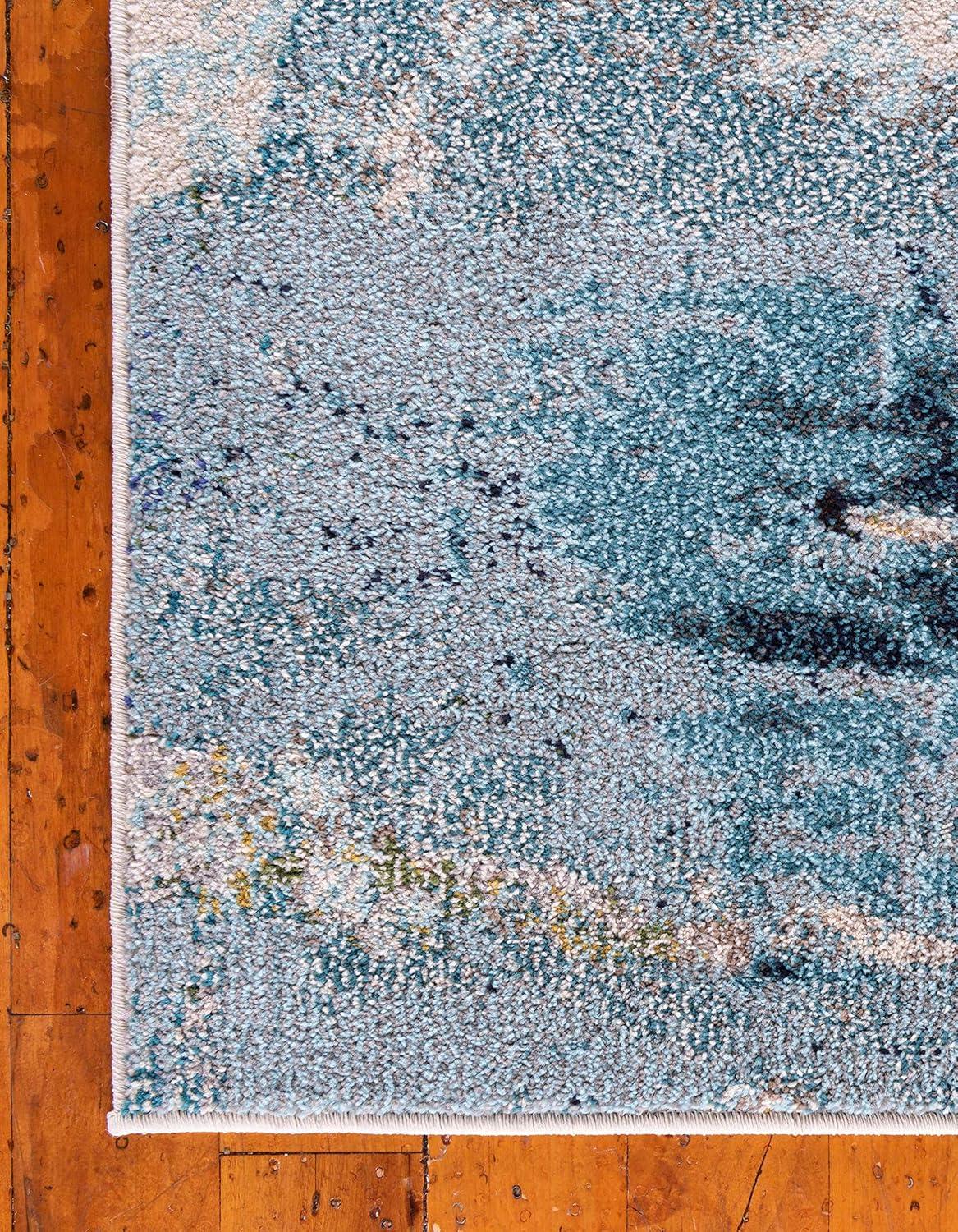 Unique Loom 3' 3 x 5' 3 Chromatic Avalon Light Blue Area Rug