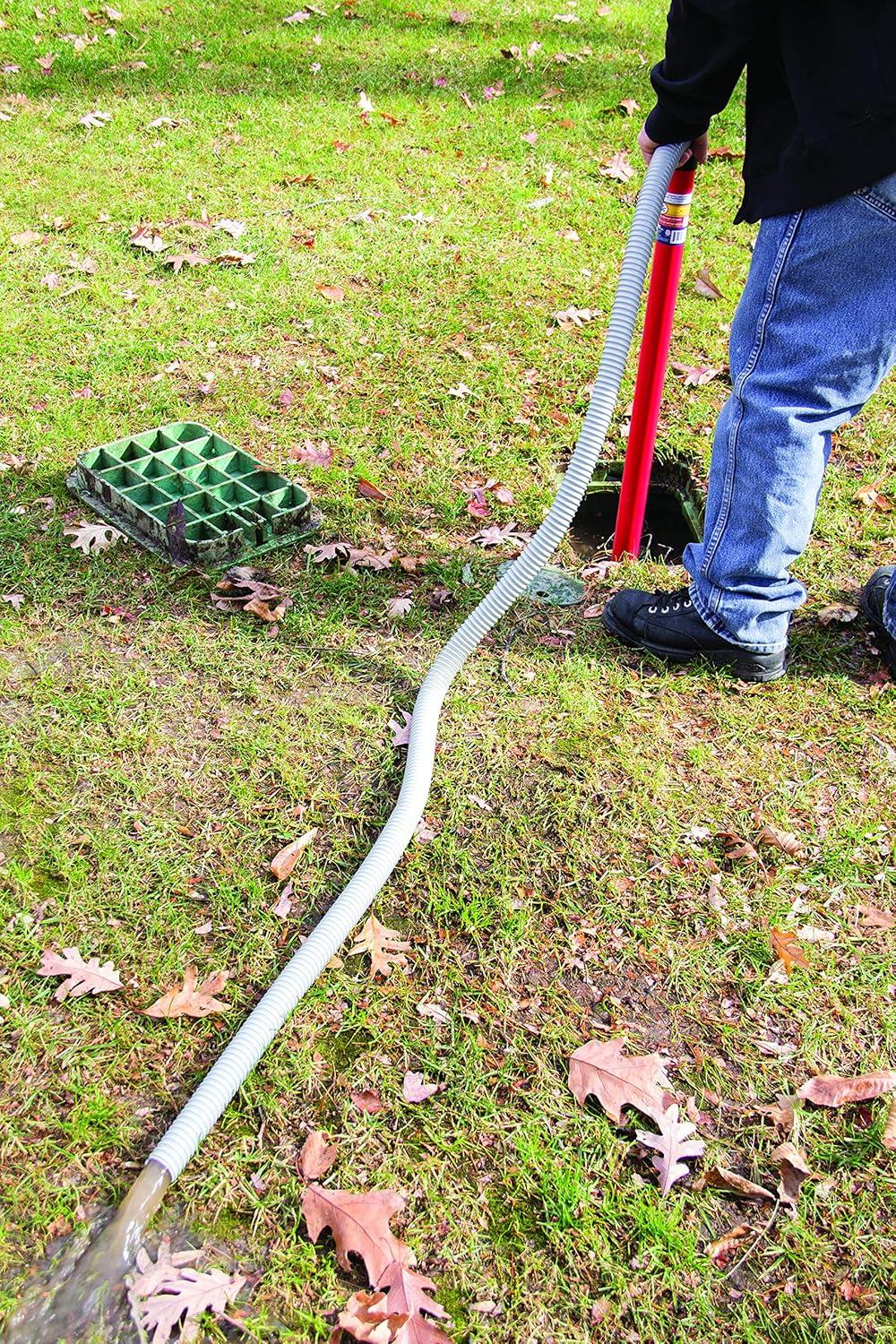 Red Thermoplastic Utility Hand Pump with Flexible Hose