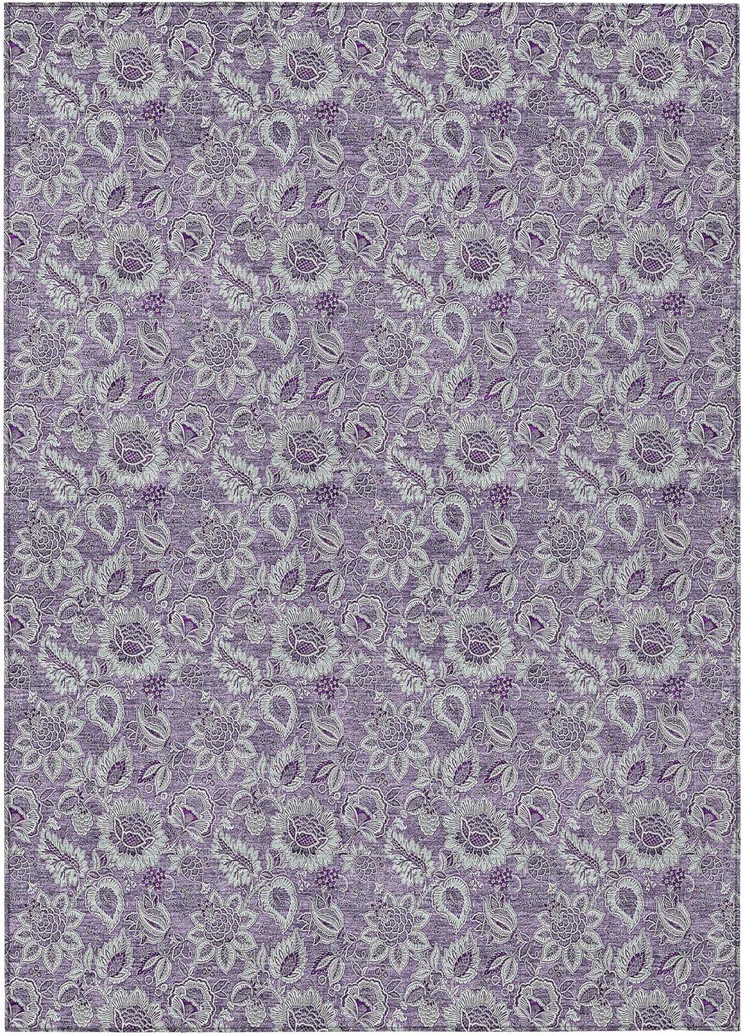 Addison Rugs Chantille ACN661 Purple 3' x 5' Indoor Outdoor Area Rug, Easy Clean, Machine Washable, Non Shedding, Bedroom, Entry, Living Room, Dining Room, Kitchen, Patio Rug