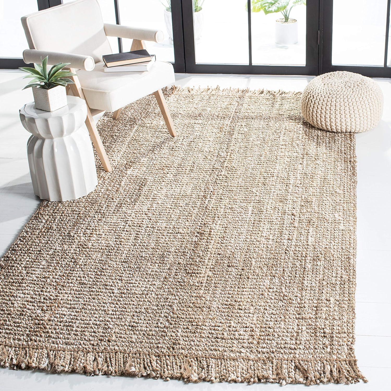 Natural Fiber NF825 Hand Woven Area Rug - Grey/Beige - 6'x9' - Safavieh.