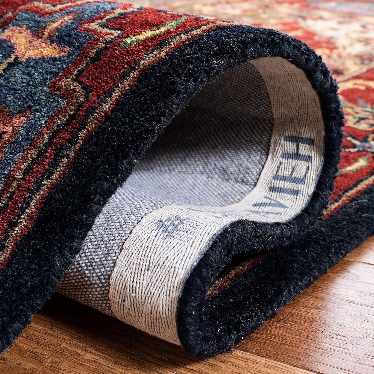 SAFAVIEH Heritage Trudi Traditional Wool Area Rug, Red/Multi, 10' x 10' Round