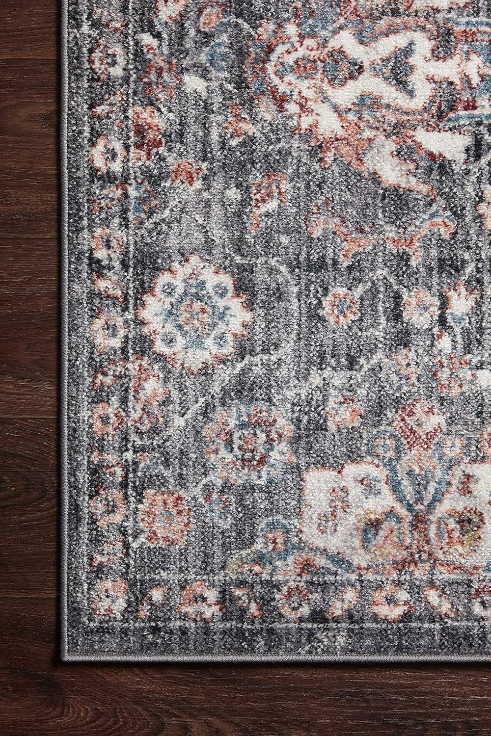 Loloi II Cassandra Collection CSN-03 Charcoal / Rust Oriental Area Rug 5'-3" x 7'-9"