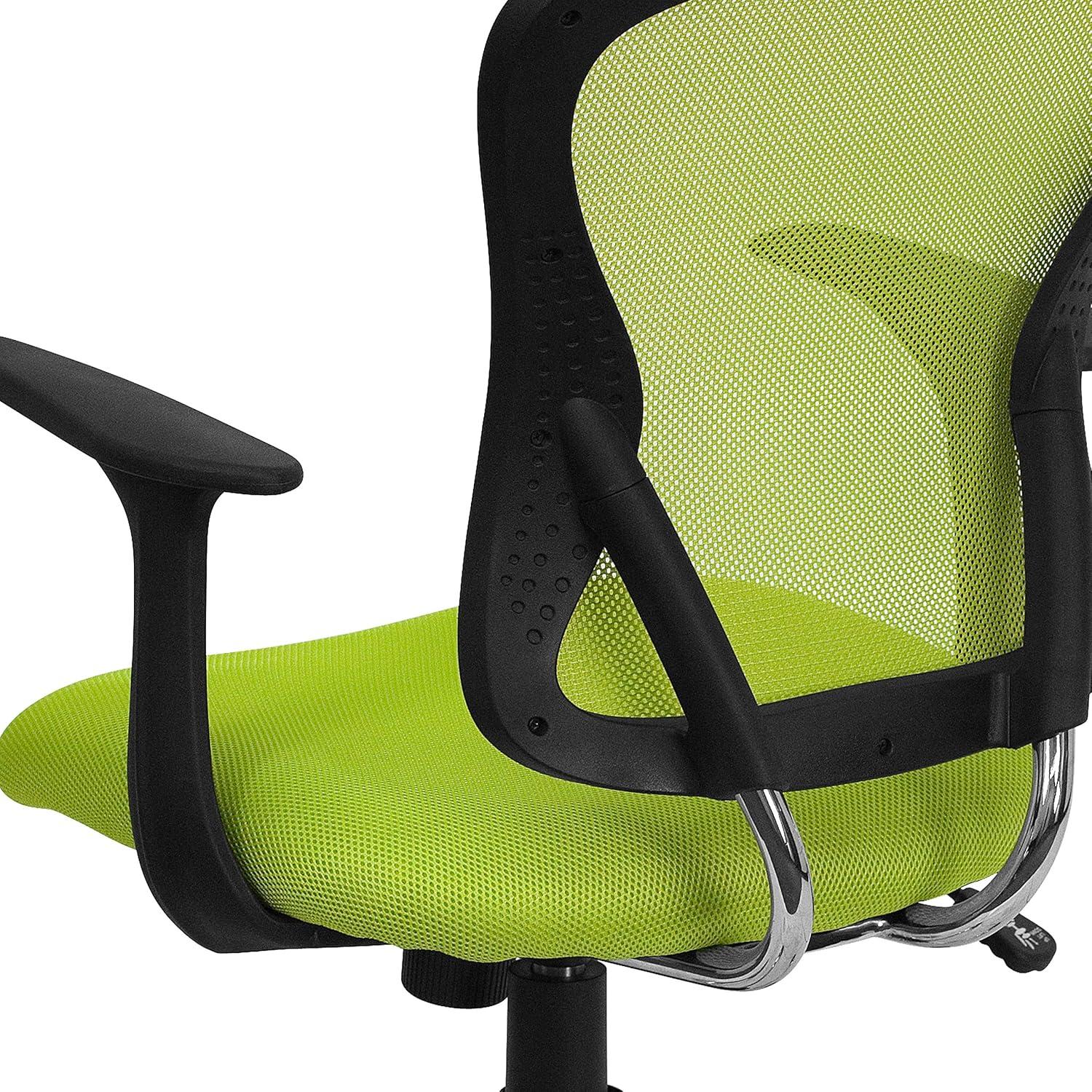 Flash Furniture Mid-Back Mesh Swivel Task Office Chair with Chrome Base and Arms
