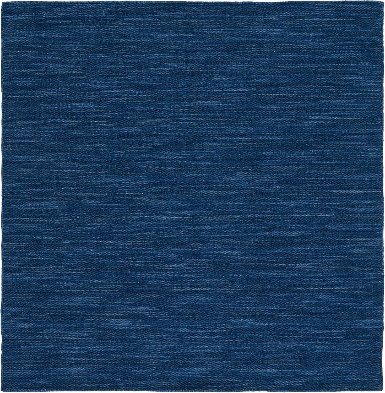 Kilim KLM125 Hand Woven Area Rug - Navy/Blue - 6'x6' - Safavieh