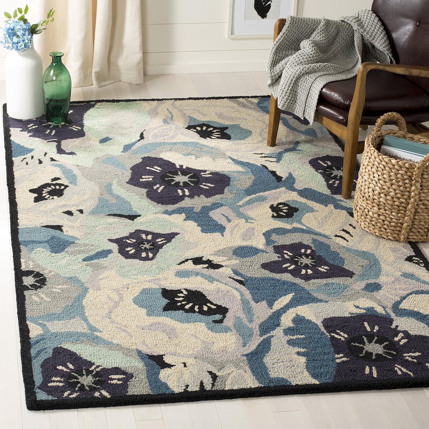 Hand Tufted Wool Floral Rug