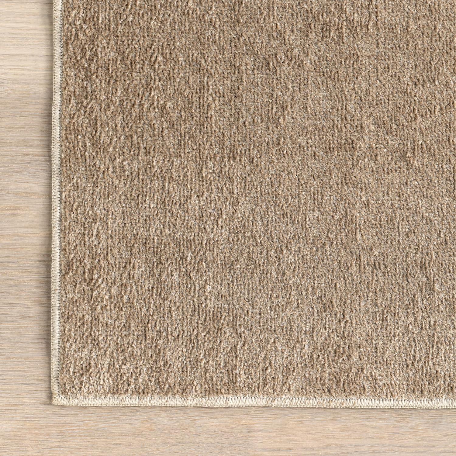 Nuloom Alena Solid Machine Washable Indoor Area Rug