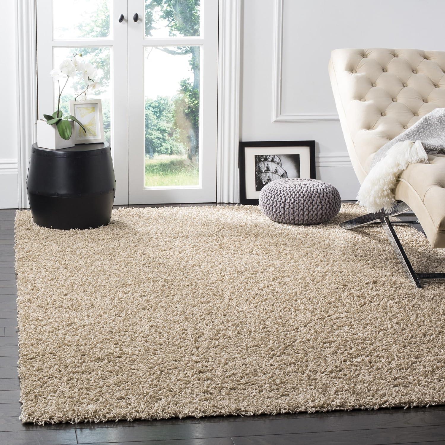 Gracie Oaks Atwell Sga-Athens Shag Performance Solid Color Rug