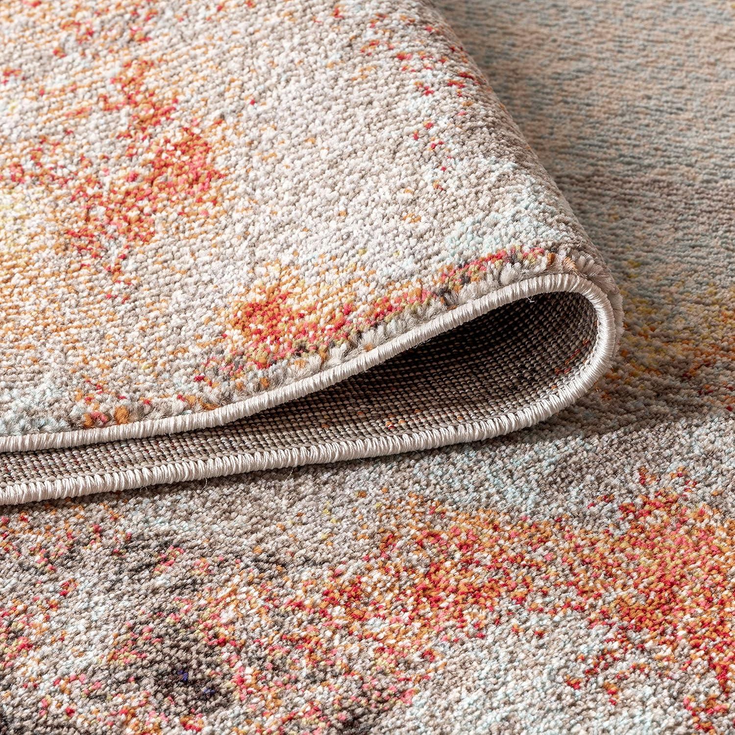JONATHAN Y Contemporary POP Modern Abstract Vintage Cream/Orange 3 ft. x 5 ft. Area Rug