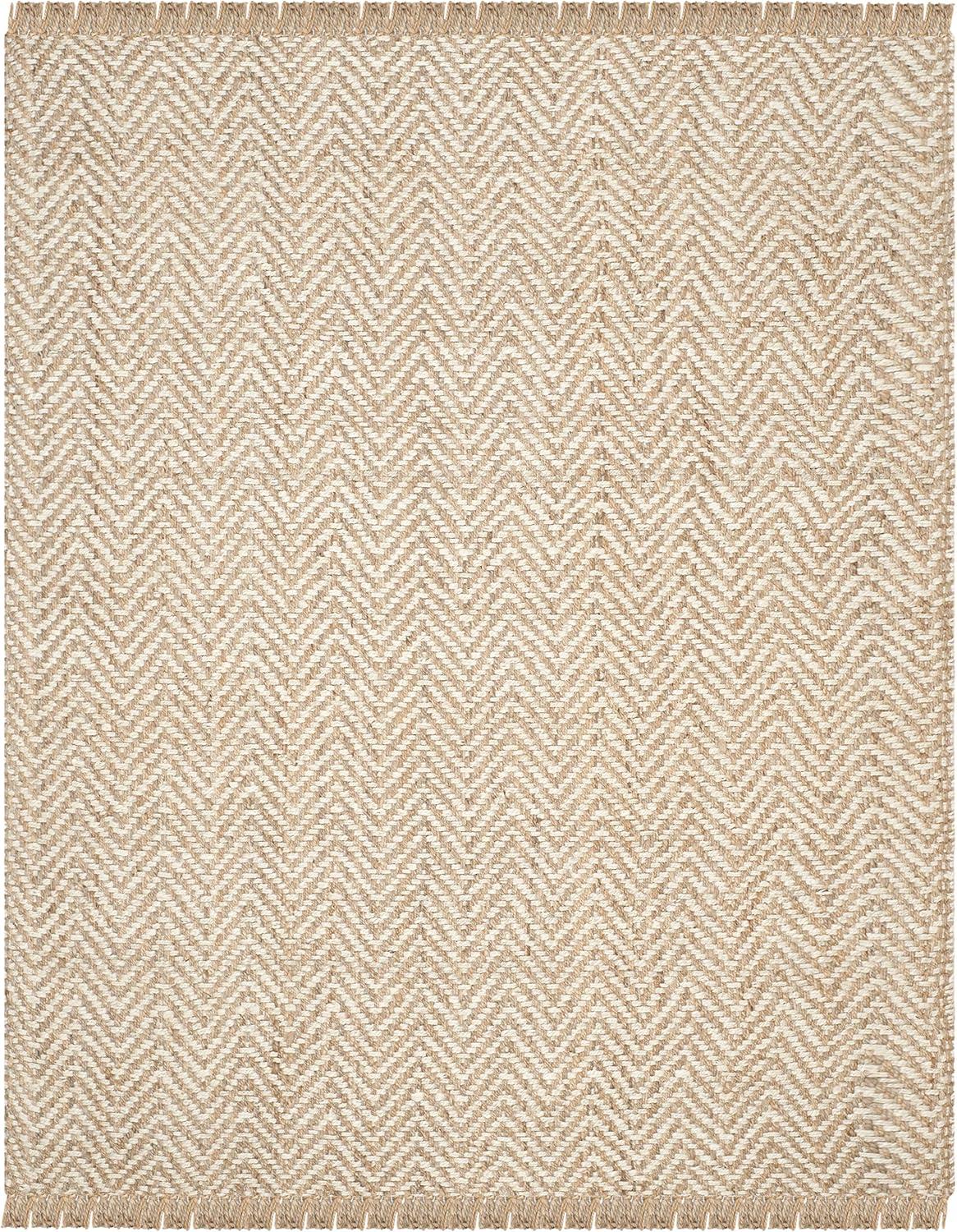 Natural Fiber NF458 Hand Woven Indoor Area Rug - Bleach/Natural - 8'x10' - Safavieh.