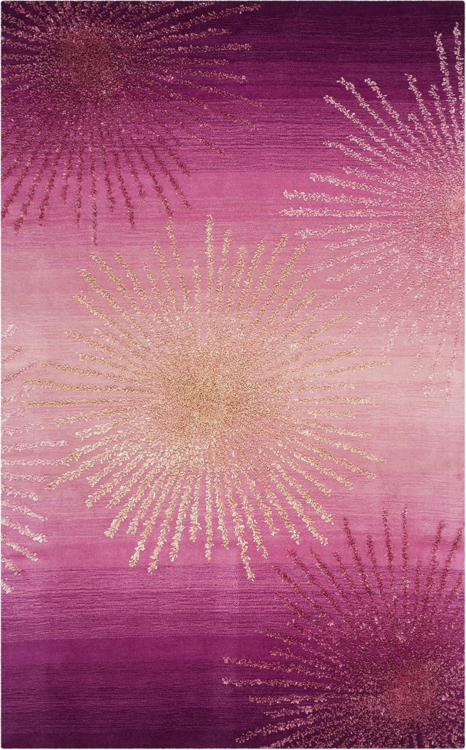 Soho SOH712 Hand Tufted Indoor Area Rug - Pink - 5'x8' - Safavieh.