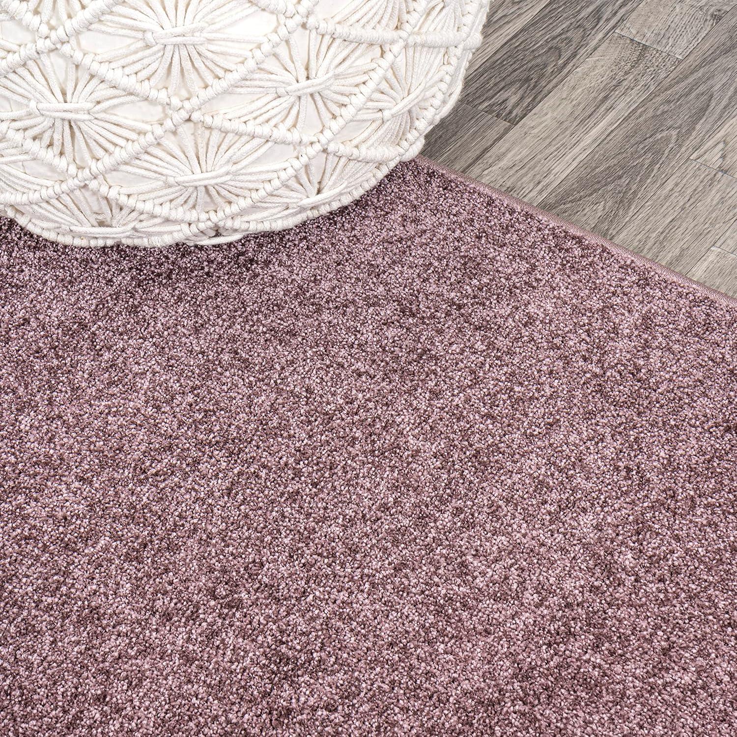 8'x10' Haze Solid Low-Pile, Light Purple - JONATHAN Y