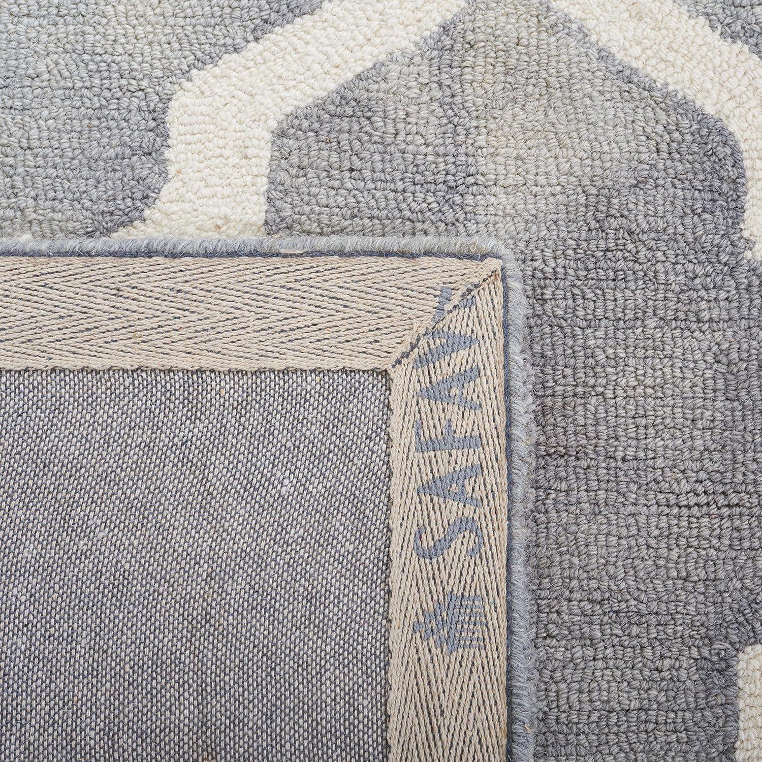 Dip Dye DDY540 Hand Tufted Indoor Area Rug - Grey/Ivory - 7'x7' - Safavieh