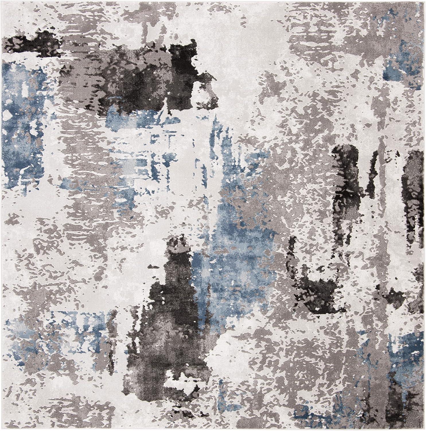 Craft CFT820 Loomed Indoor Area Rug - Grey/Blue - 4'x4' - Safavieh