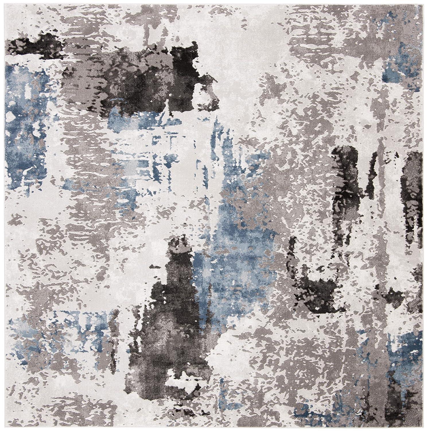 Craft CFT820 Loomed Indoor Area Rug - Grey/Blue - 4'x4' - Safavieh