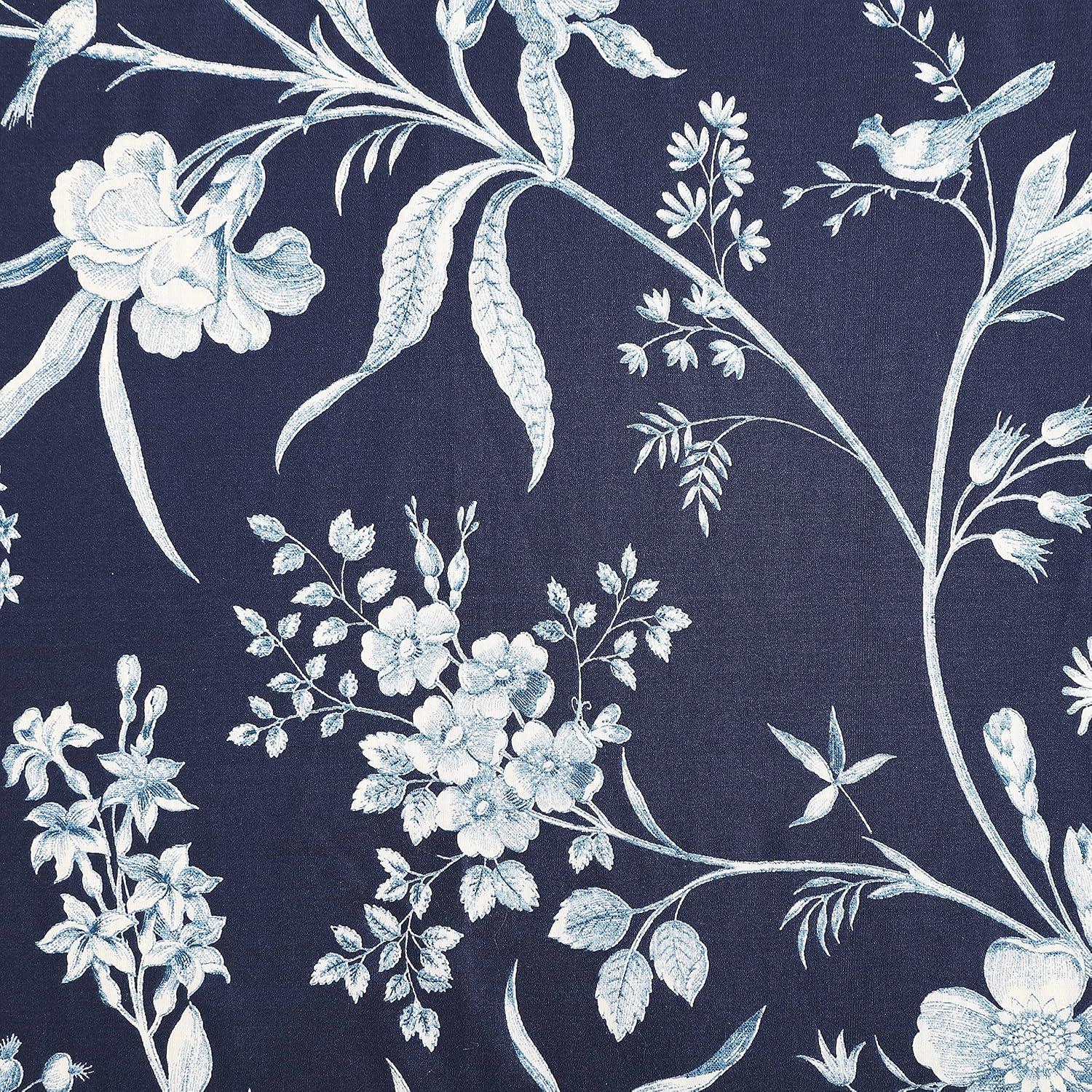 Laura Ashley Laura Ashley Cotton Branch Toile Blue Cotton Comforter Bonus Set