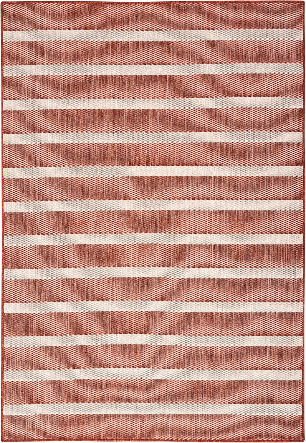 Nourison Positano Modern Stripes Flatweave Outdoor Rug