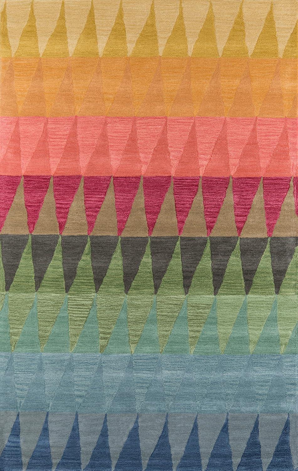 5'x8' Carter Area Rug Blue/Yellow/Multi - Momeni