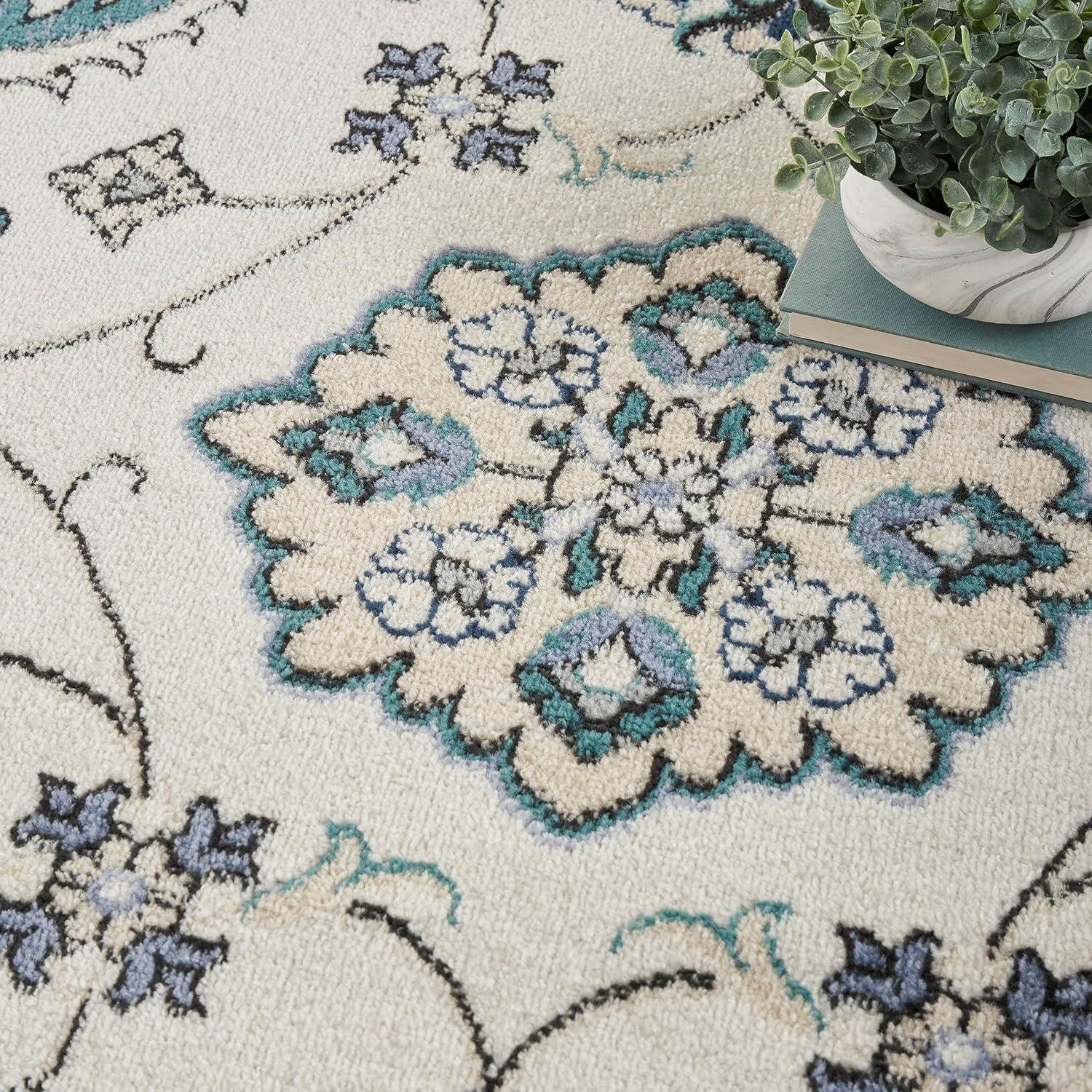 Nourison Nourison Essentials 10' x 14' Ivory Blue Vintage Rug