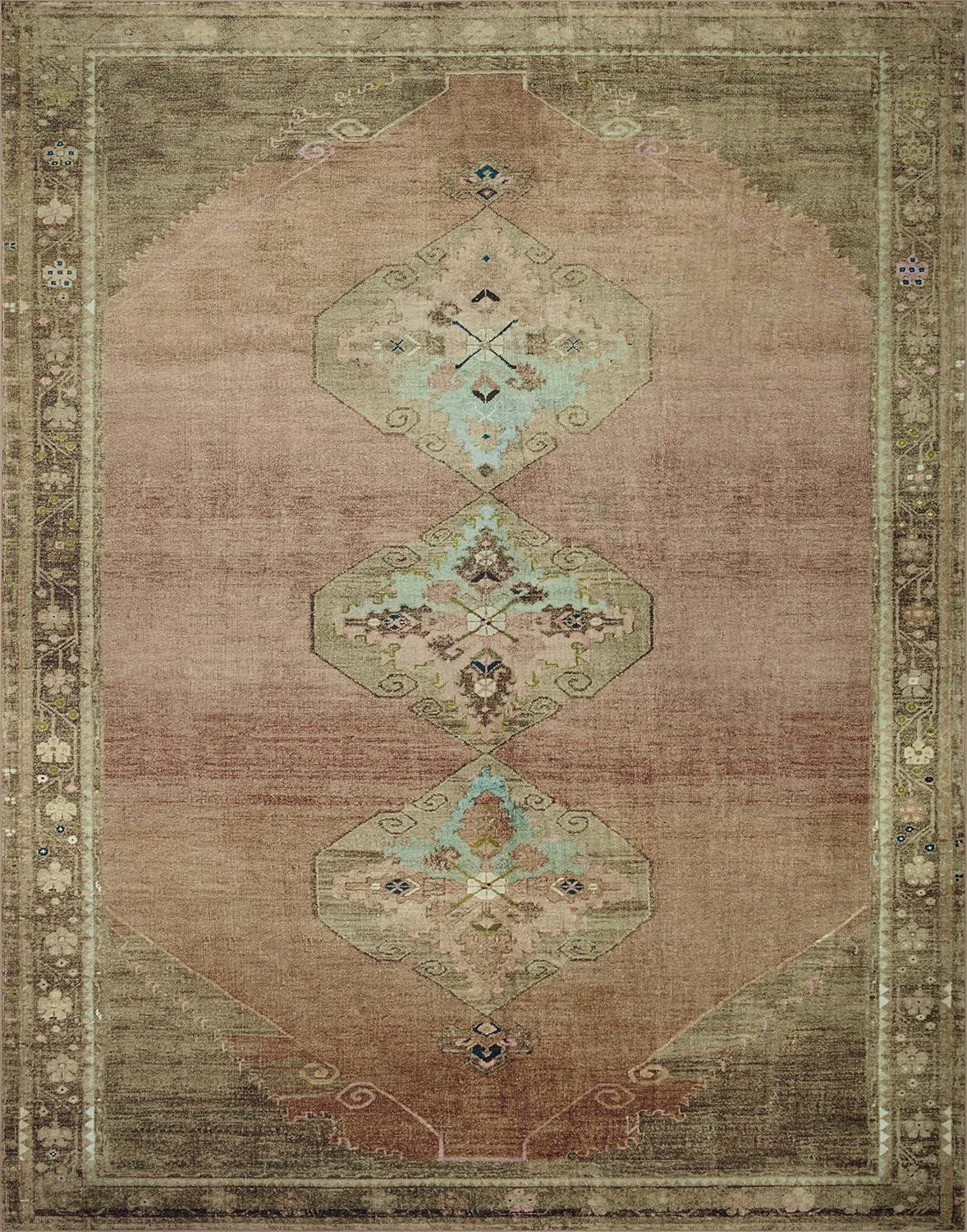 Magnolia Home By Joanna Gaines X Loloi Sinclair Machine Washable Clay / Tobacco Area Rug