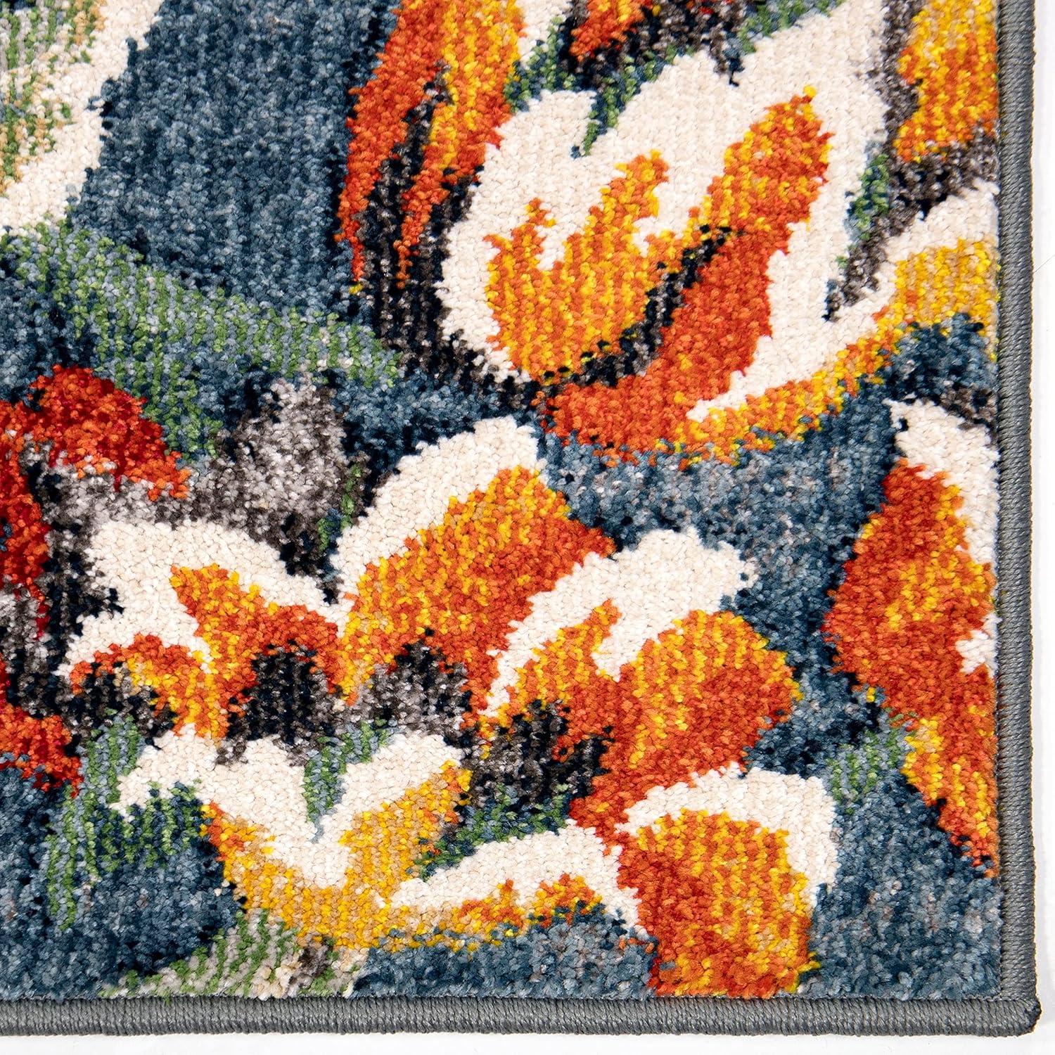 Simply Southern Cottage Franklin Floral 6' X 9' Blue Area Rug