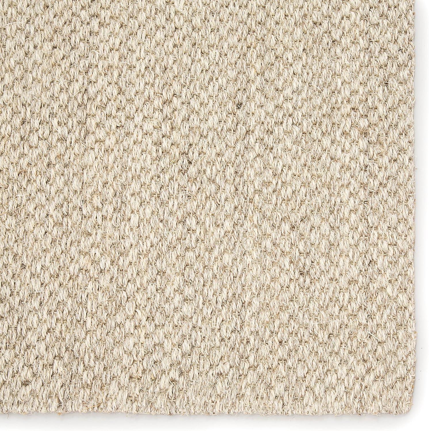 Ivory Wool Flat Woven Reversible 5'x8' Area Rug