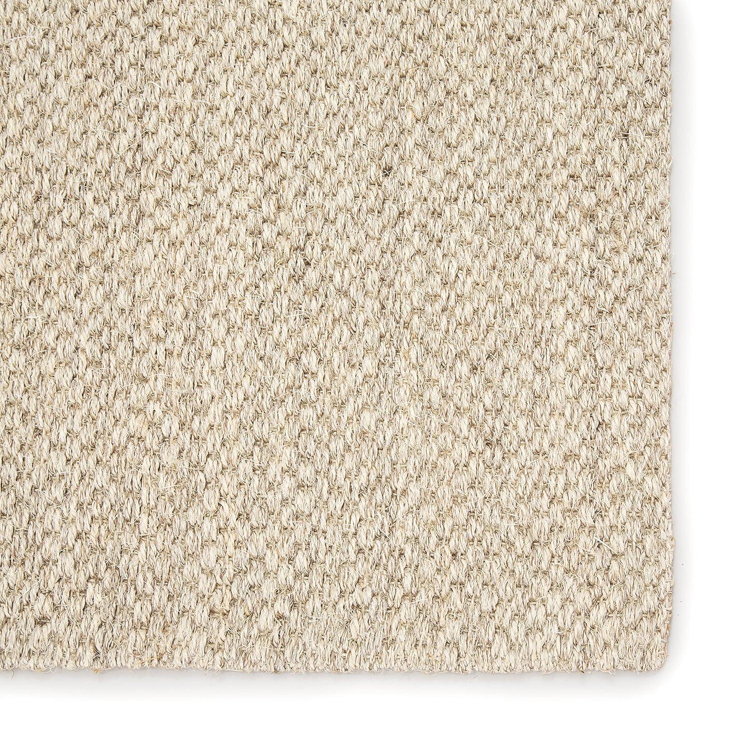 Ivory Wool Flat Woven Reversible 5'x8' Area Rug