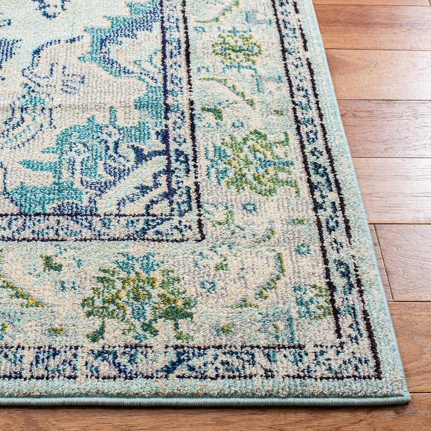 Monaco MNC243 Power Loomed Indoor Area Rug - Light Blue/Ivory - 8'x10' - Safavieh
