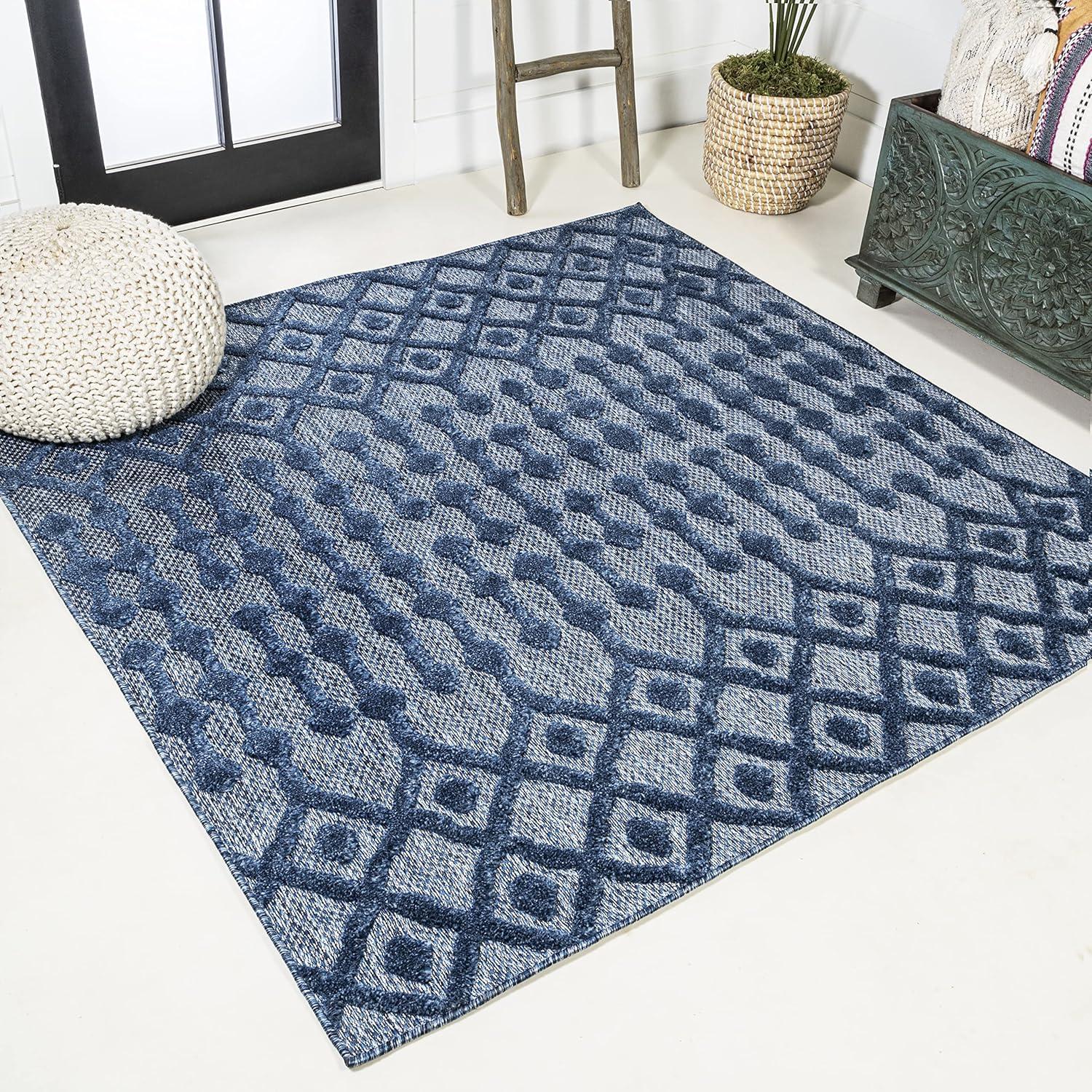 Peralta Moroccan Diamond Indoor/Outdoor Area Rug - JONATHAN Y