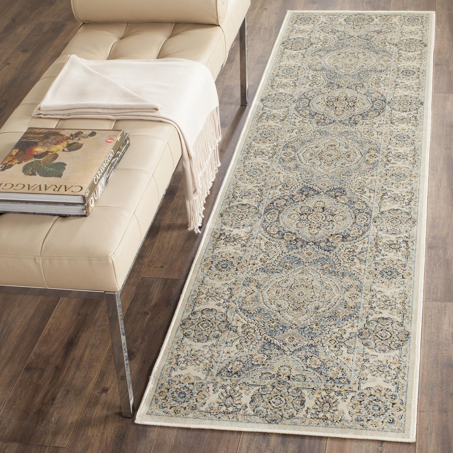 SAFAVIEH Persian Garden Vintage Sonam Overdyed Area Rug, Navy/Ivory, 5'1" x 7'7"