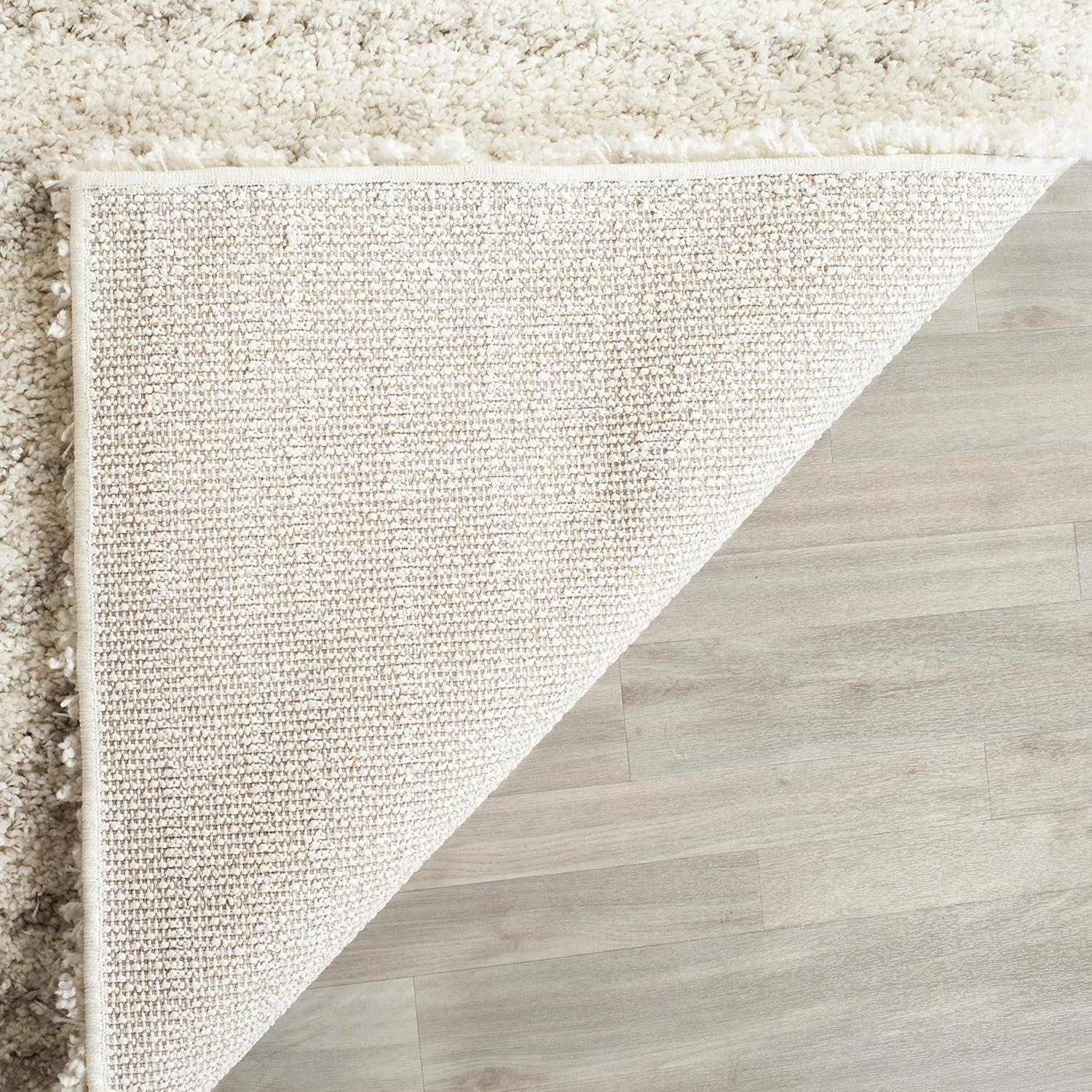 Arizona Shag ASG741 Power Loomed Indoor Area Rug - Ivory/Beige - 8'x8' - Safavieh