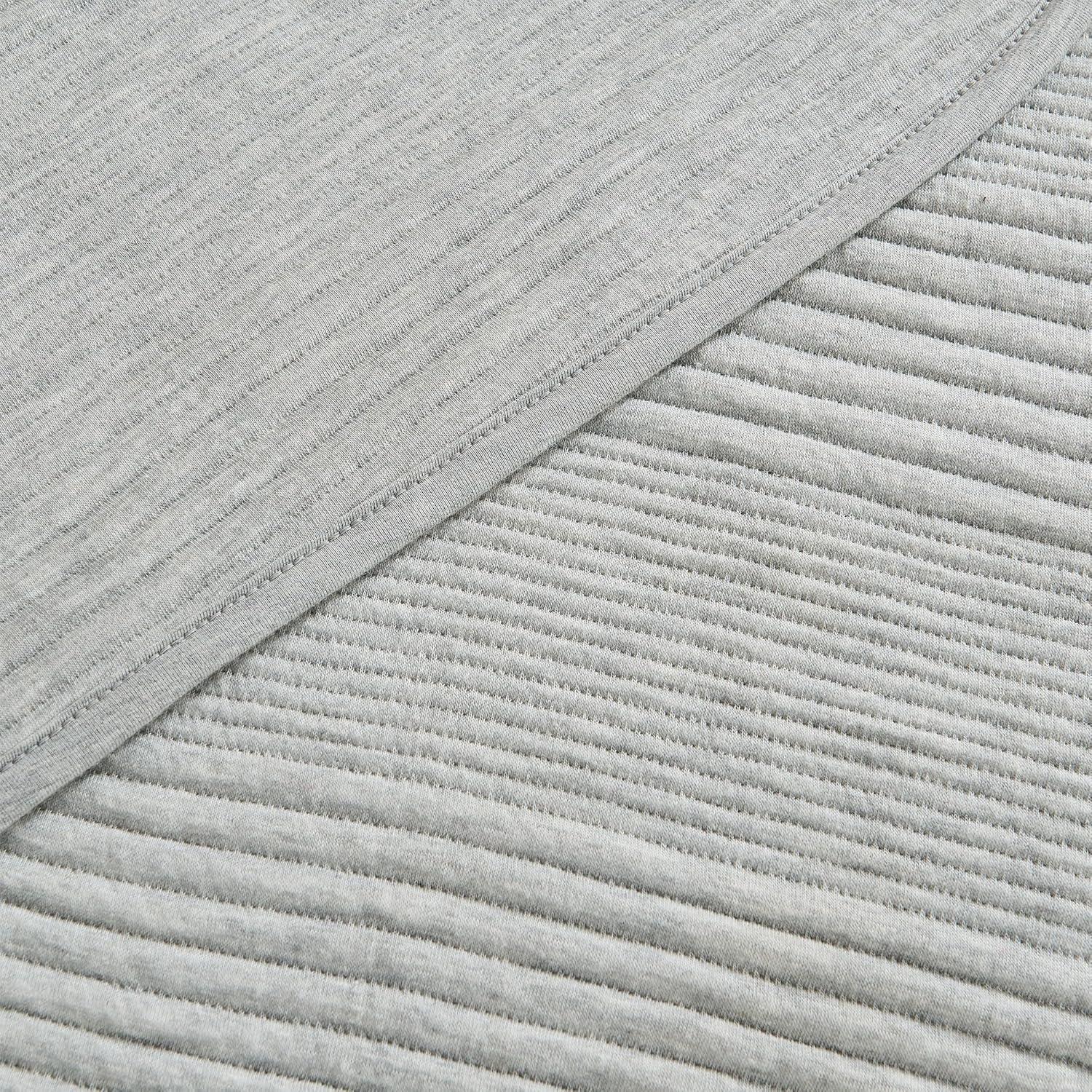 FreshFolds Jersey Cotton Blend Stitched Quilt Set with Shams