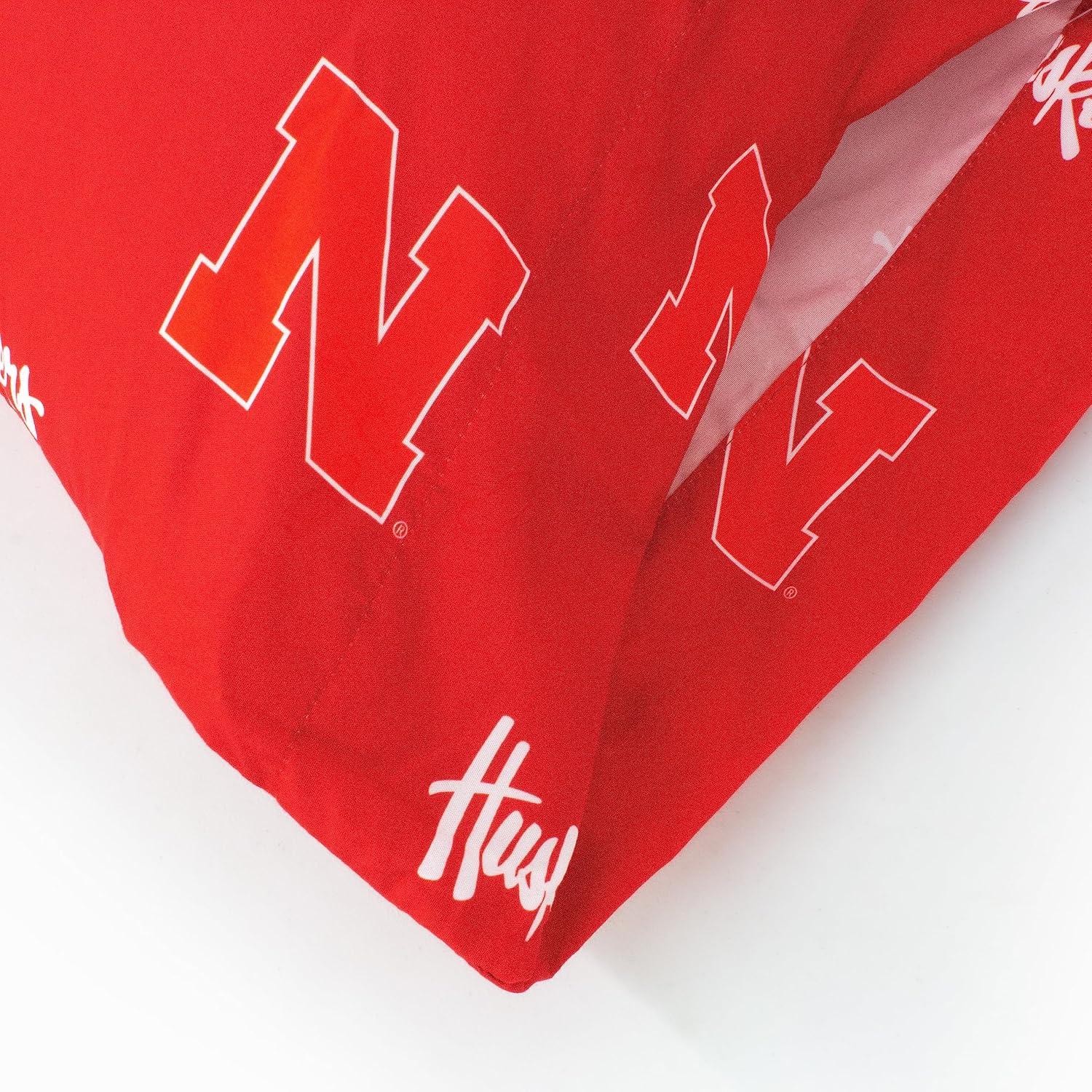 Nebraska Cornhuskers Red Cotton Polyester Body Pillowcase