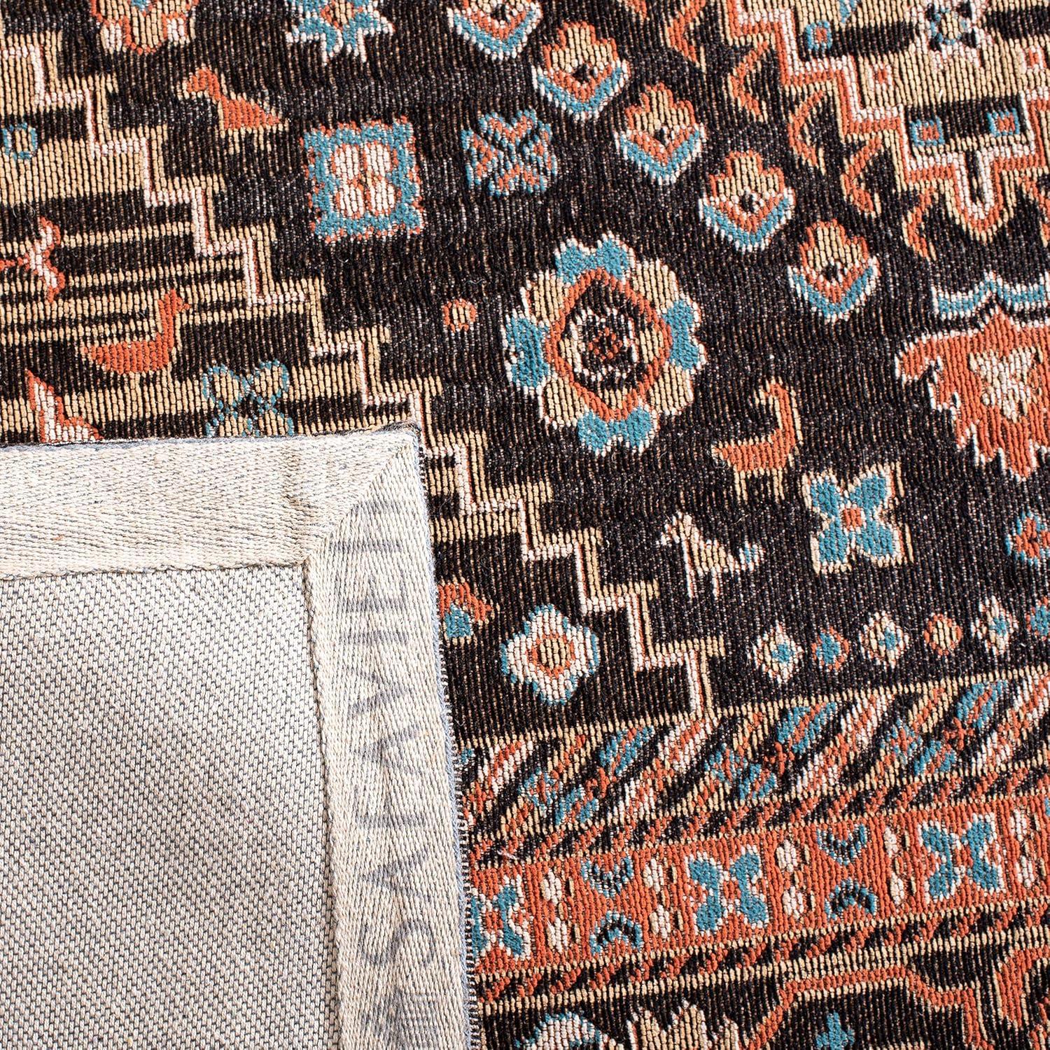 Classic Vintage CLV114 Power Loomed Area Rug - Black/Rust - 8'x10' - Safavieh.