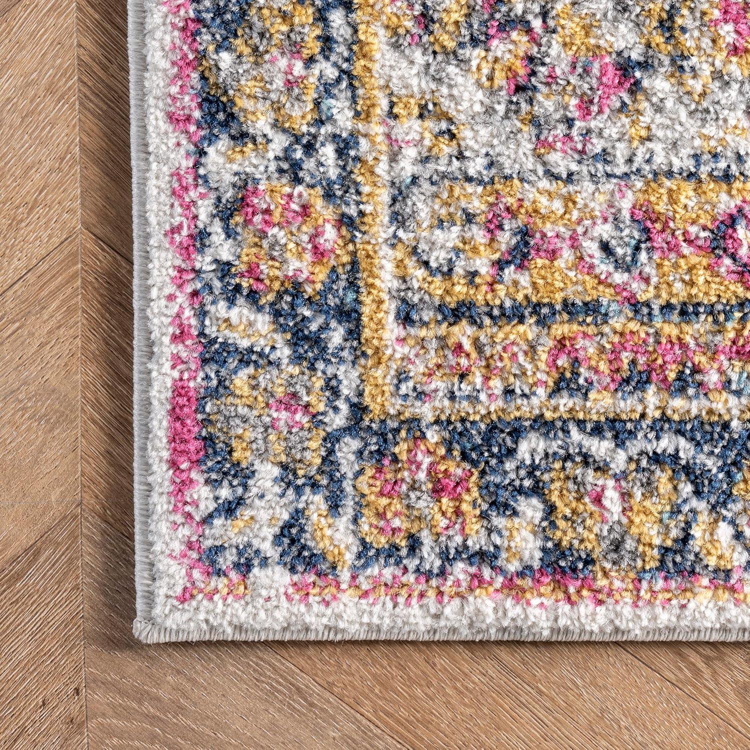 5'x7'5" Solid Loomed Area Rug Pink - nuLOOM: Traditional Indoor Low Pile, Stain-Resistant, Machine Made, Polypropylene