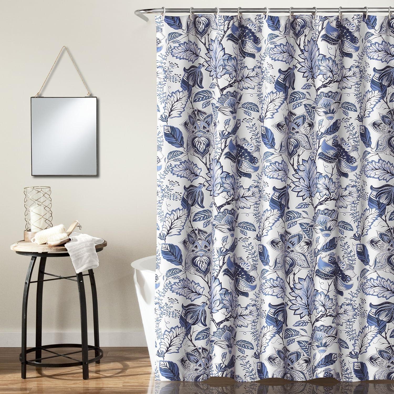 Lush Decor Cynthia Jacobean Floral Shower Curtain