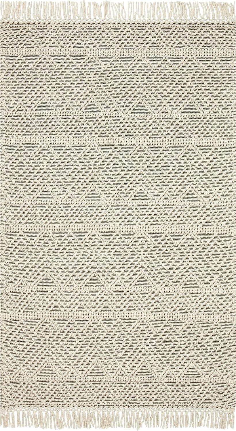 Loloi II Noelle Ivory / Grey Geometric Area Rug 2'-0" x 5'-0"