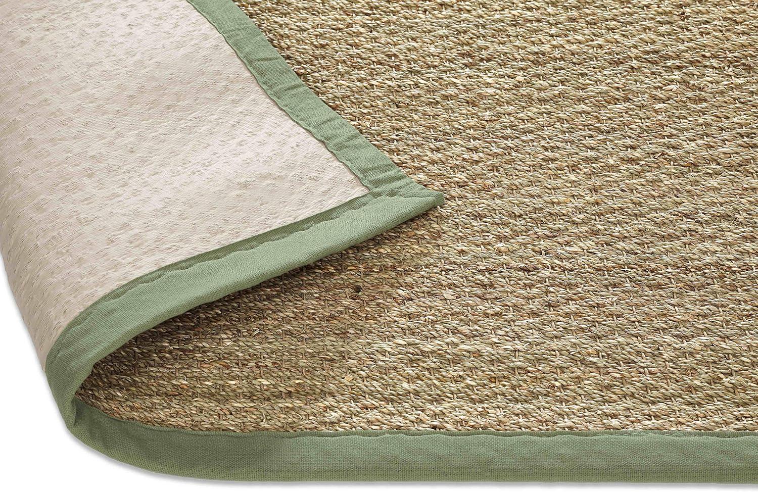 Chesapeake Seagrass Area Rug with Sage border (5'x7')